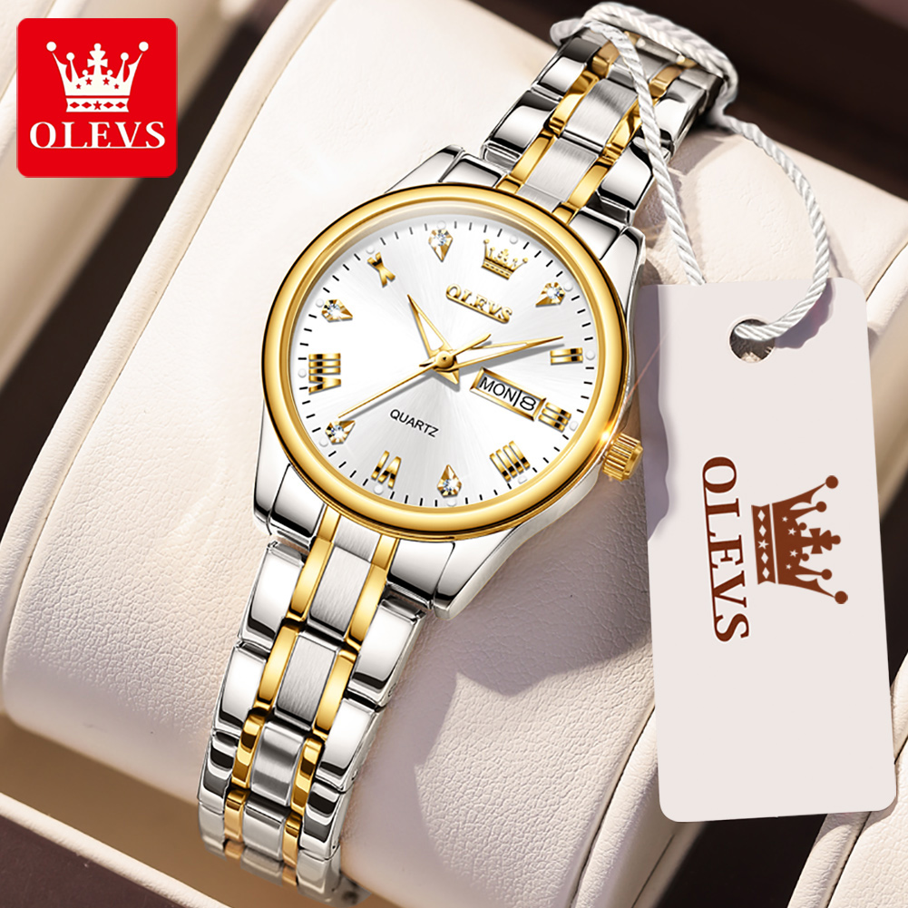 Stainless Bracelet Diver - OLEVS 5563 yeni moda kadınlar Quartz