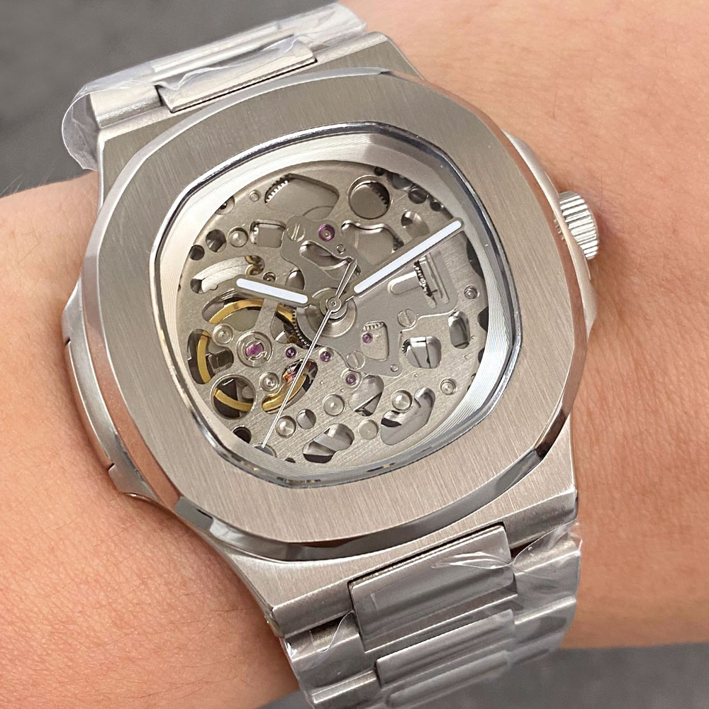 Patek Philippe Watch Nautilus - Tandorio 40mm Safir Cam NH70A İskelet
