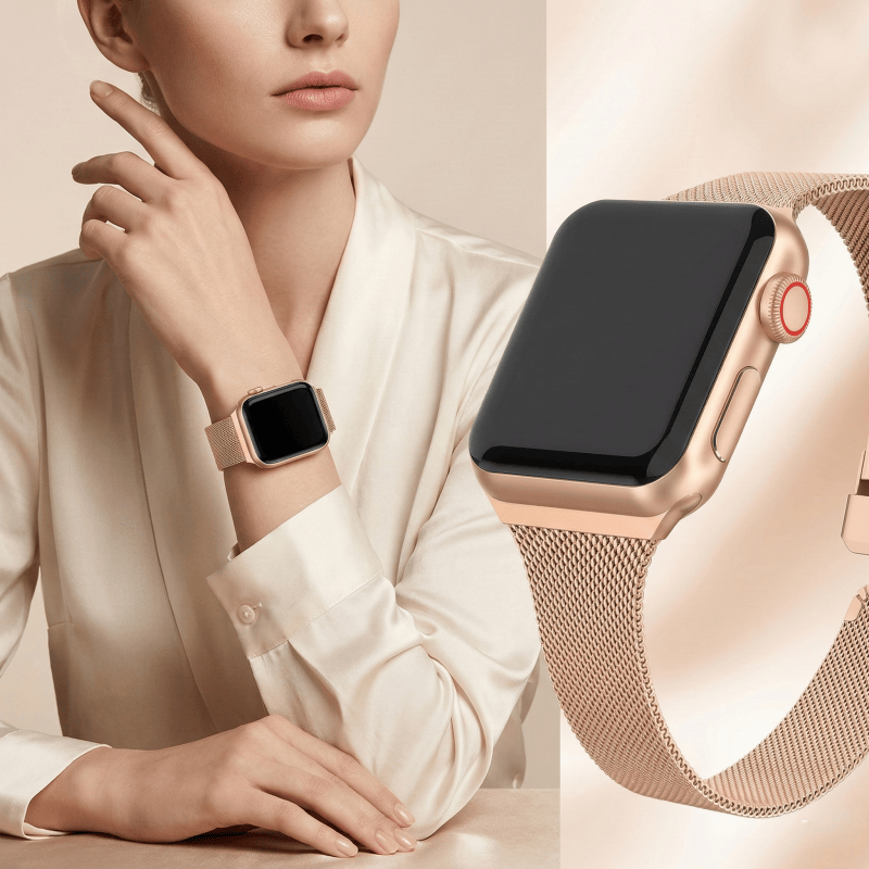 Mesh Strap Metal - Apple Watch Kordonu için Milanese Döngü
