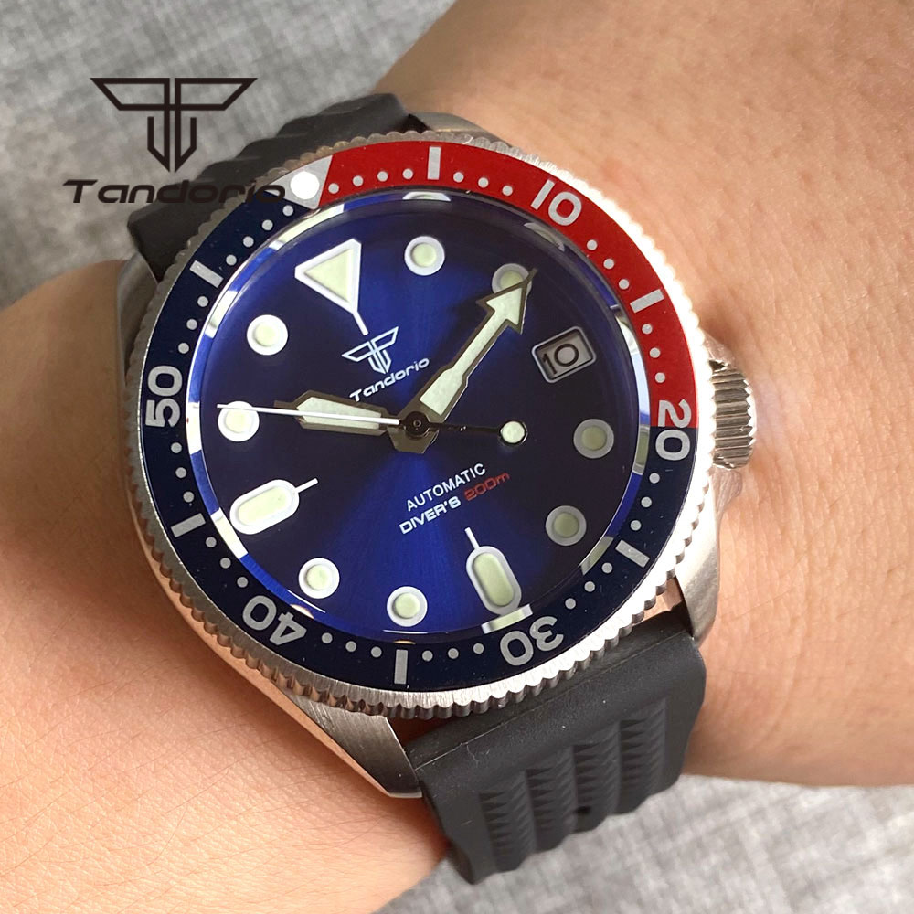 Rubber Strap Diver - Tandorio NH35A 37mm otomatik erkek saati
