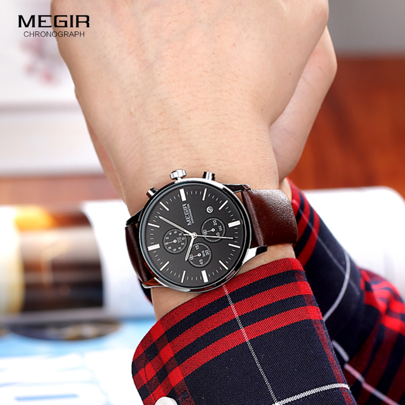 Megir kuvars saatler erkekler  - Suede Strap Watch incelemesi ve fiyatı
