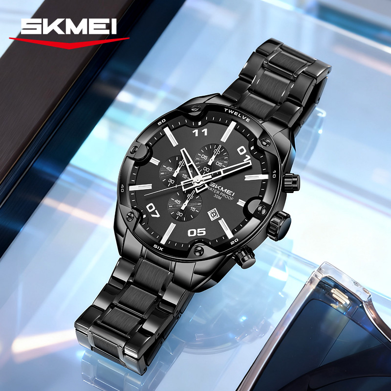 SKMEI 9387 Moda Takvim Kronogr - Suede Strap Watch incelemesi ve fiyatı