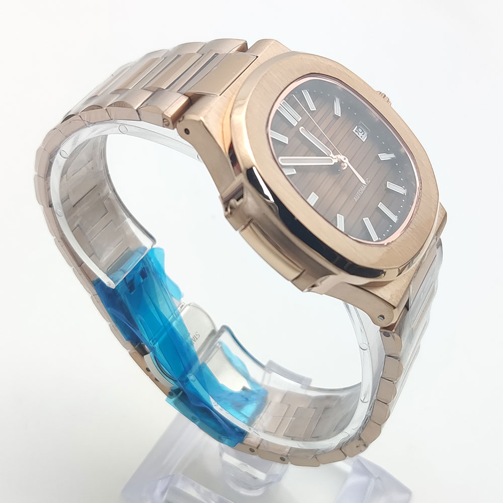 Lüks gül altın 40MM kare NH35  - Patek Philippe Watch Nautilus incelemesi ve fiyatı