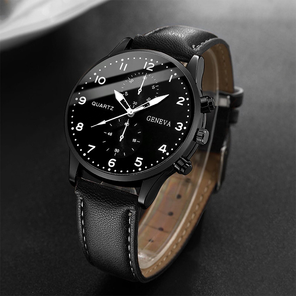 Erkekler iş saatler moda Roma  - Leather Watch Band Men incelemesi ve fiyatı